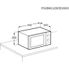 Griliu kombinuota mikrobangų krosnelė Electrolux EMZ421MMTI – 800 W, 20 L, titano spalva, 270 mm padėklas