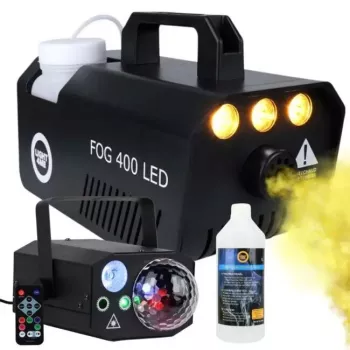 Dūmų mašina Light4Me GIG SET 1 400W LED – dūmų ir rūko generatorius su LED apšvietimu, IP20, rinkinys