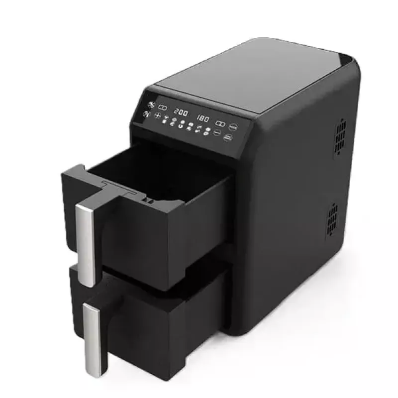 Elektrinė oro gruzdintuvė Maestro MR-761, 10 L, 2400 W, 12 programų, 80–200 °C, dviguba konstrukcija, juoda