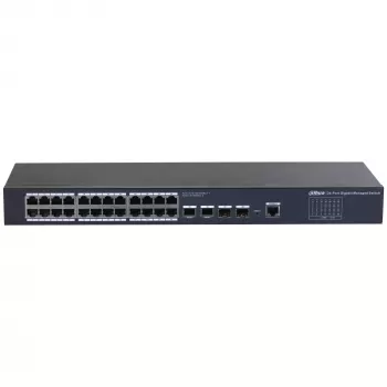 Valdomas L2 gigabito Ethernet jungiklis Dahua Technology SG4028, 26 prievadai, juodas