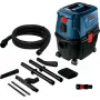 Cilindrinis dulkių siurblys Bosch GAS 15 PS Professional — sausas, 1100 W, 15 L dulkių maišas, 8 L skysčio talpa, 270 mbar