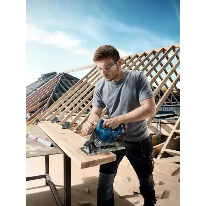 Bosch GKS 185-LI 16.5 cm belaidis diskinis pjūklas, juoda, mėlyna, pilka, 5000 RPM