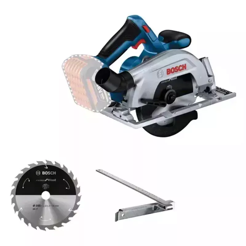 Bosch GKS 185-LI 16.5 cm belaidis diskinis pjūklas, juoda, mėlyna, pilka, 5000 RPM