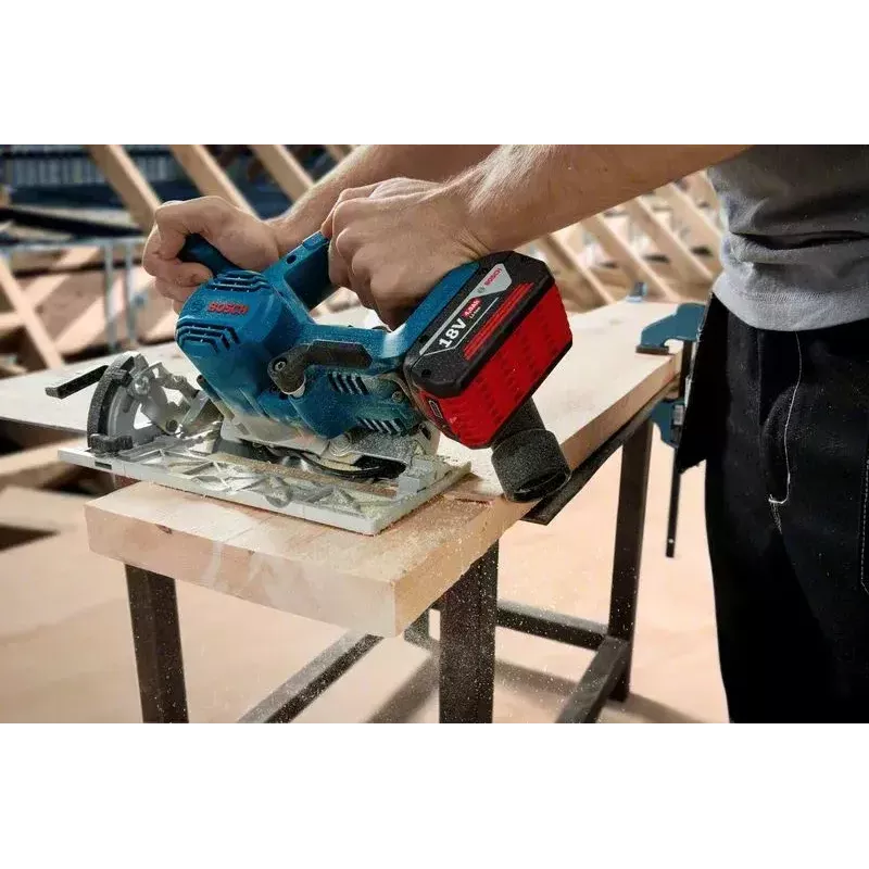 Bosch GKS 185-LI 16.5 cm belaidis diskinis pjūklas, juoda, mėlyna, pilka, 5000 RPM