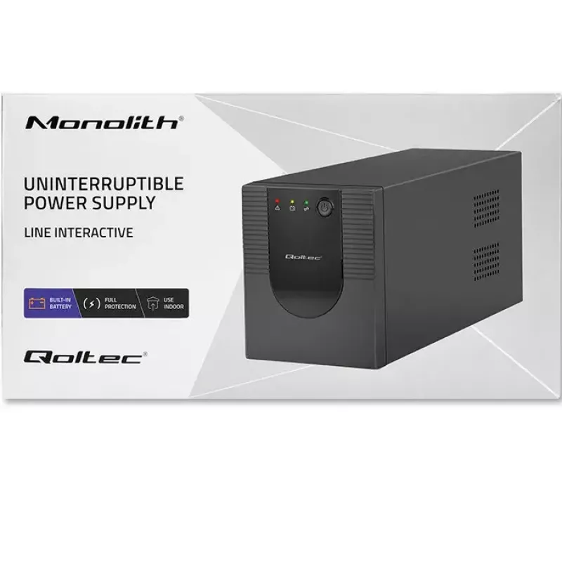 Qoltec UPS 53776 Line-Interactive 1.5 kVA 900 W 4 AC lizdai