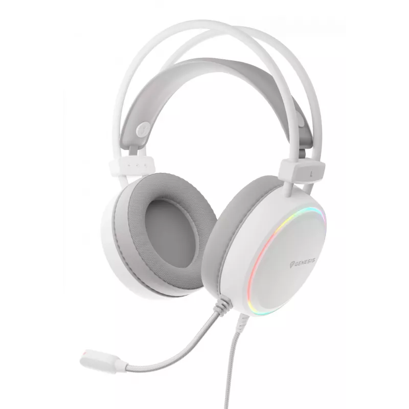 GENESIS NSG-2308 ausinės / headset, laidinės, ant galvos, žaidimams, USB Type-A, balta