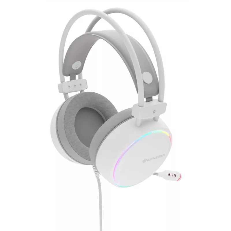 GENESIS NSG-2308 ausinės / headset, laidinės, ant galvos, žaidimams, USB Type-A, balta