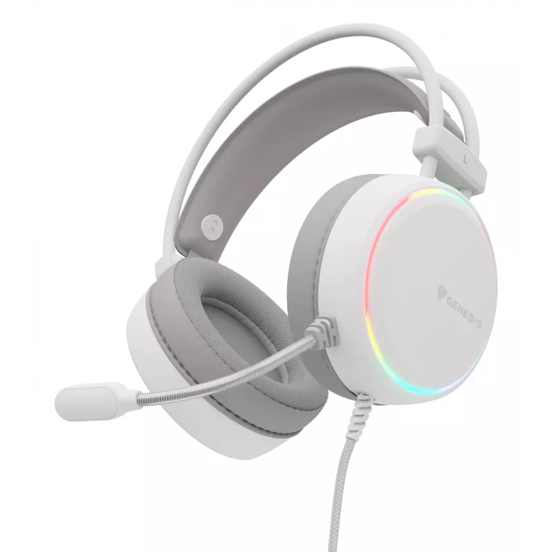 GENESIS NSG-2308 ausinės / headset, laidinės, ant galvos, žaidimams, USB Type-A, balta