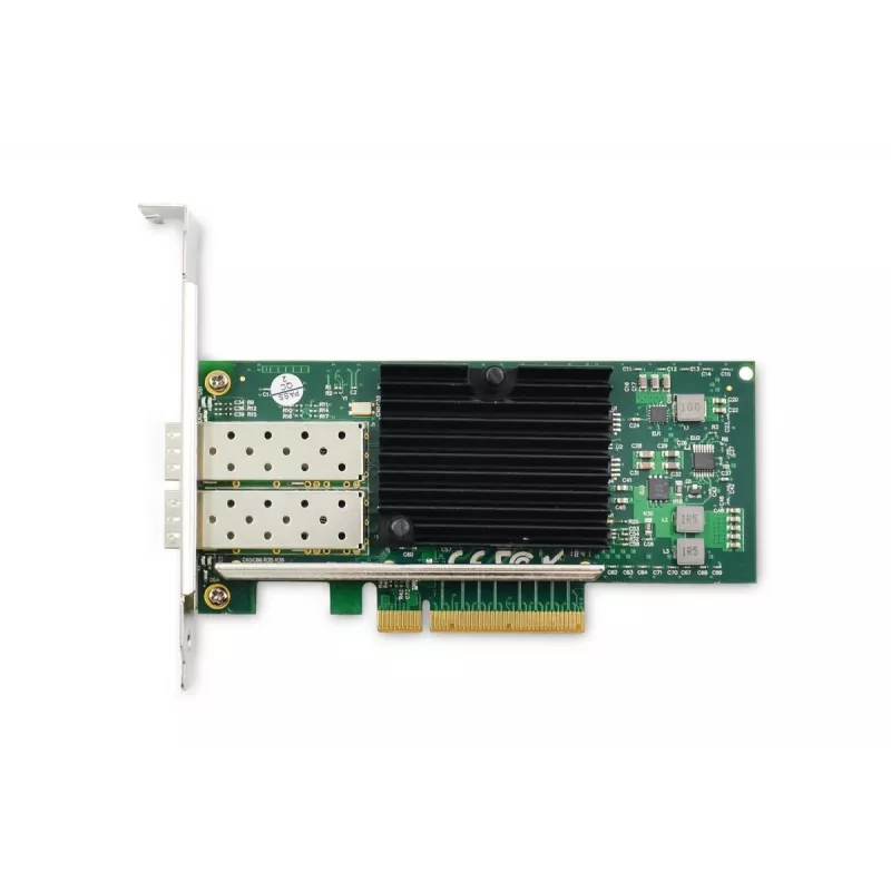 DIGITUS DN-10162 Dviejų prievadų 10G SFP+ PCIe tinklo plokštė su Intel JL82599ES mikroschemų rinkiniu