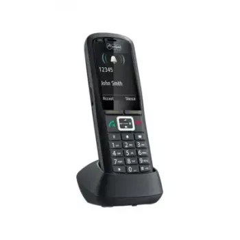 DECT belaidis ragelis Auerswald COMfortel M-730 – stalinis telefonas, 2,4 colio ekranas, garsiakalbis, skambučio ID, SMS, juodas
