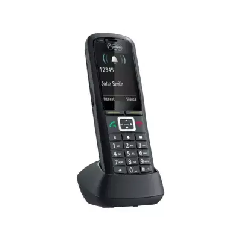 DECT belaidis ragelis Auerswald COMfortel M-730 – stalinis telefonas, 2,4 colio ekranas, garsiakalbis, skambučio ID, SMS, juodas
