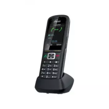 DECT belaidis ragelis Auerswald COMfortel M-730 – stalinis telefonas, 2,4 colio ekranas, garsiakalbis, skambučio ID, SMS, juodas