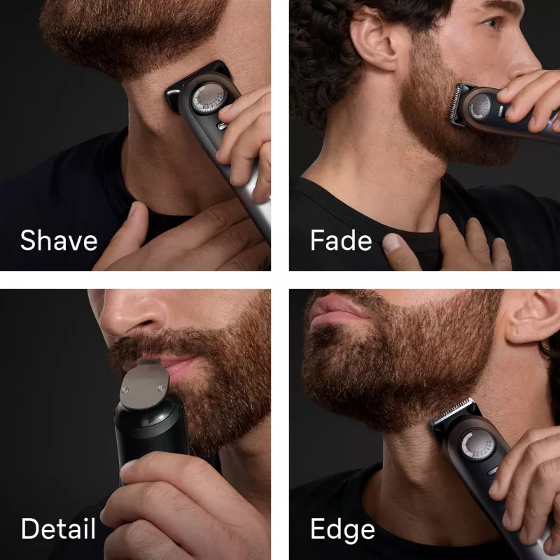 Braun BeardTrimmer 9 BT9560 barzdos kirpimo mašinėlė, akumuliatorinė, 52 mm, 2 cm, šlapiam ir sausam naudojimui, juoda, sidabrinė