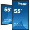 iiyama TF5539AS-B1AG ženklinimo ekranas Kiosko dizainas 138,7 cm (54,6 colio) LED 435 cd/m² 4K Ultra HD juodas Liečiamas ekranas Įmontuotas procesorius Android 11 24/7