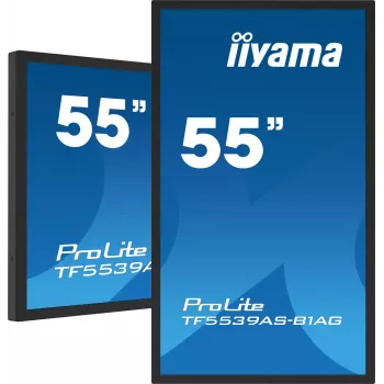 iiyama TF5539AS-B1AG ženklinimo ekranas Kiosko dizainas 138,7 cm (54,6 colio) LED 435 cd/m² 4K Ultra HD juodas Liečiamas ekranas Įmontuotas procesorius Android 11 24/7