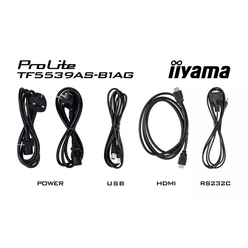 iiyama TF5539AS-B1AG ženklinimo ekranas Kiosko dizainas 138,7 cm (54,6 colio) LED 435 cd/m² 4K Ultra HD juodas Liečiamas ekranas Įmontuotas procesorius Android 11 24/7