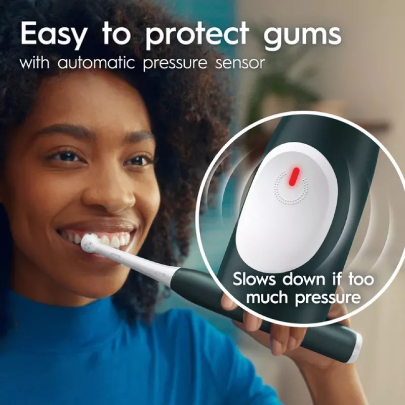 BRAUN Oral-B iO Series 2 Green dantų šepetėlis įkraunamas su kelioniniu dėklu