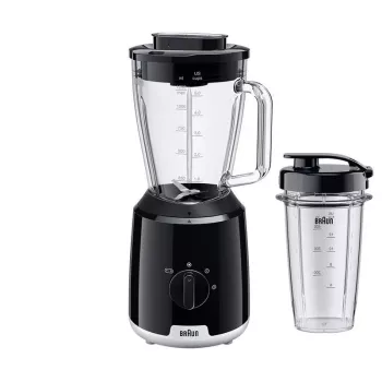 Braun JB1051BK PowerBlend 1 trintuvas su stikliniu ąsočiu, 600 W, 1,25 l, juodas