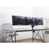 Equip trijų monitorių laikiklis stalviršiui 17-27 colių, spaustuvinis, 21 kg, 75x75 mm, 100x100 mm, aukščio reguliavimas, juodas