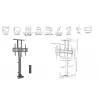 Equip 650606 motorizuotas TV stovas 37–65 coliams su nuotolinio valdymo pultu