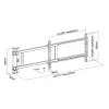 Equip motorizuotas TV laikiklis su pasukimu 32-75 col., 50 kg, VESA 200x200-600x400 mm, juodas