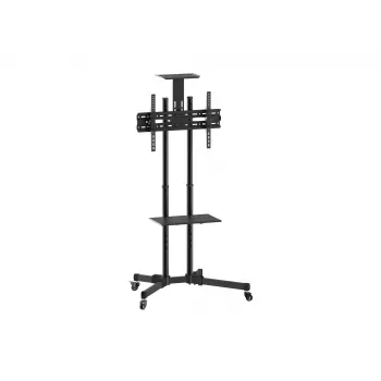 Equip Economy daugiafunkcis televizoriaus stovas, 50 kg, 94 cm (37 col.), 177,8 cm (70 col.), 600 x 400 mm, aukščio reguliavimas, juodas