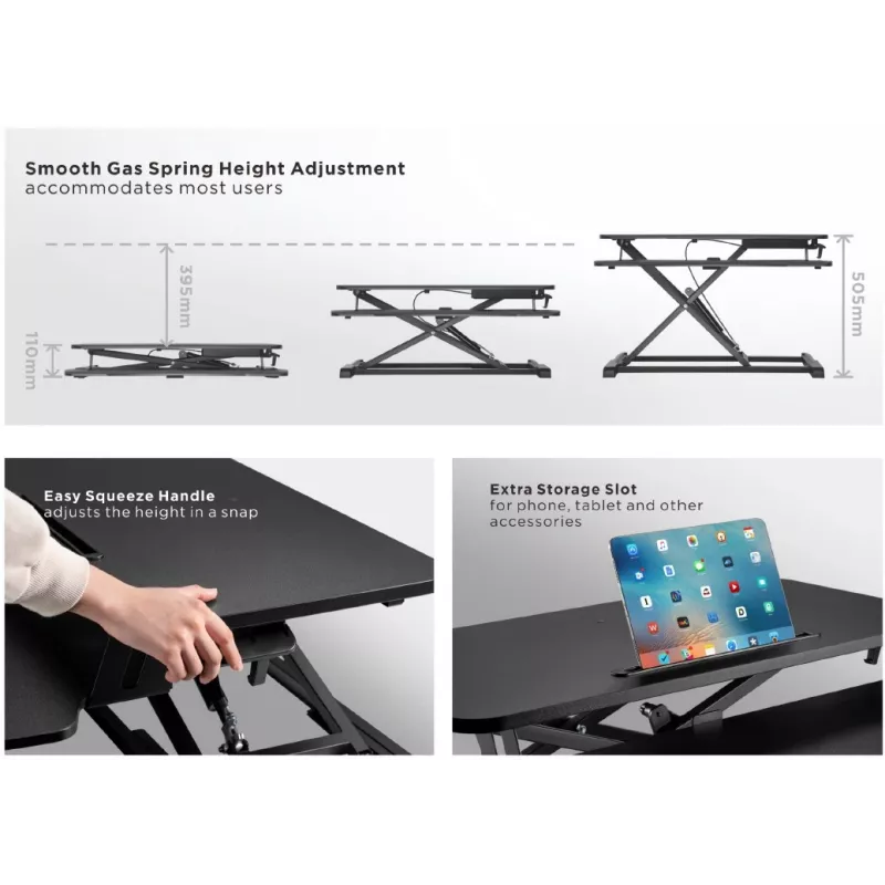 Equip Ergonomic reguliuojamas stovas sėdėjimui ir stovėjimui