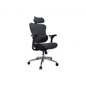 Equip ergonominė premium biuro kėdė su galvos atrama ir porankiais, mėlyna juoda