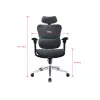 Equip ergonominė premium biuro kėdė su galvos atrama ir porankiais, mėlyna juoda