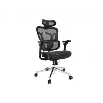 Equip ergonomiškas premium biuro kėdė su galvos atrama ir porankiais, juoda