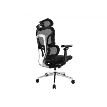 Equip ergonomiškas premium biuro kėdė su galvos atrama ir porankiais, juoda
