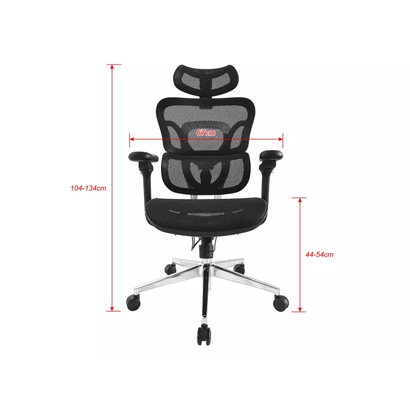 Equip ergonomiškas premium biuro kėdė su galvos atrama ir porankiais, juoda