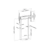 Equip fiksuotas motorizuotas sieninis laikiklis televizoriams 55-100 colių, 139,7 cm (55 inch), 2,54 m (100 inch), 200 x 200 mm, 800 x 600 mm, aliuminis, plastikas, nerūdijantis plienas, juoda