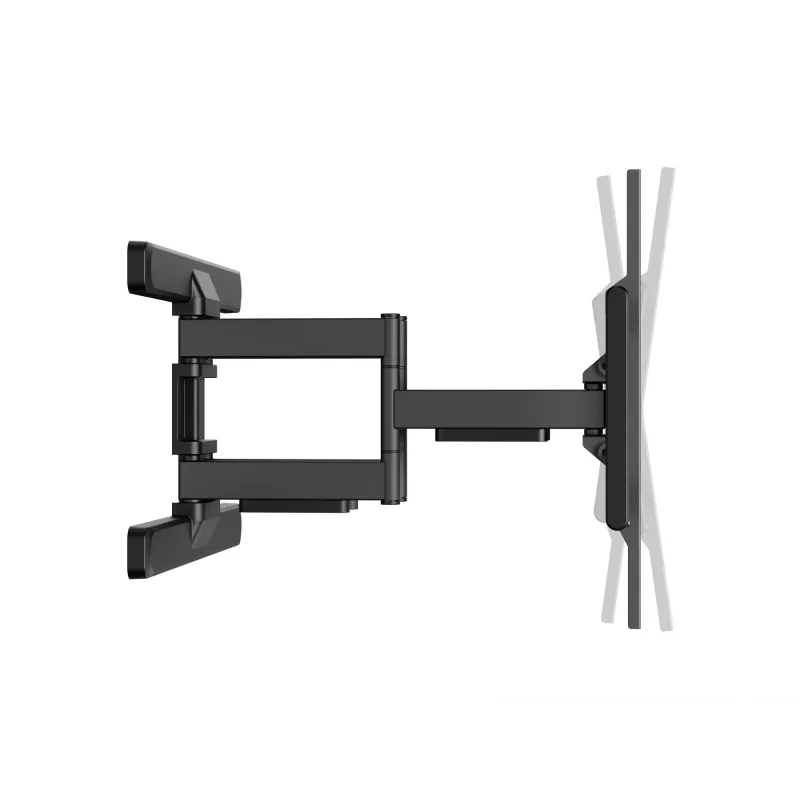 Equip pilno judesio TV laikiklis 43-100 colių, 200x200-800x400 mm, -10-5°, -60-60°, plastikas, nerūdijantis plienas, juodas