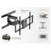Equip pilno judesio TV laikiklis 43-100 colių, 200x200-800x400 mm, -10-5°, -60-60°, plastikas, nerūdijantis plienas, juodas