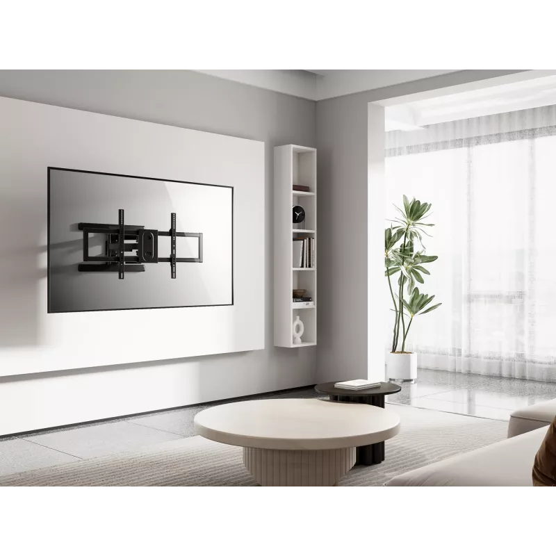 Equip pilno judesio TV laikiklis 43-100 colių, 200x200-800x400 mm, -10-5°, -60-60°, plastikas, nerūdijantis plienas, juodas