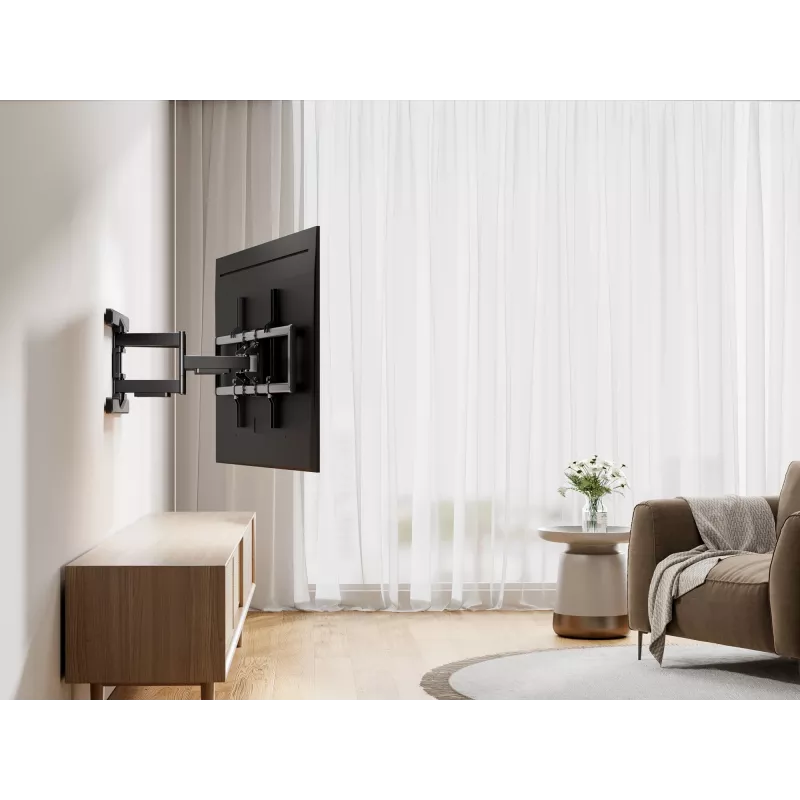 Equip pilno judesio TV laikiklis 43-100 colių, 200x200-800x400 mm, -10-5°, -60-60°, plastikas, nerūdijantis plienas, juodas