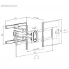 Equip pilno judesio TV laikiklis 43-100 colių, 200x200-800x400 mm, -10-5°, -60-60°, plastikas, nerūdijantis plienas, juodas