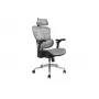 Equip Ergonominė Premium biuro kėdė su galvos atrama ir porankiais, pilka