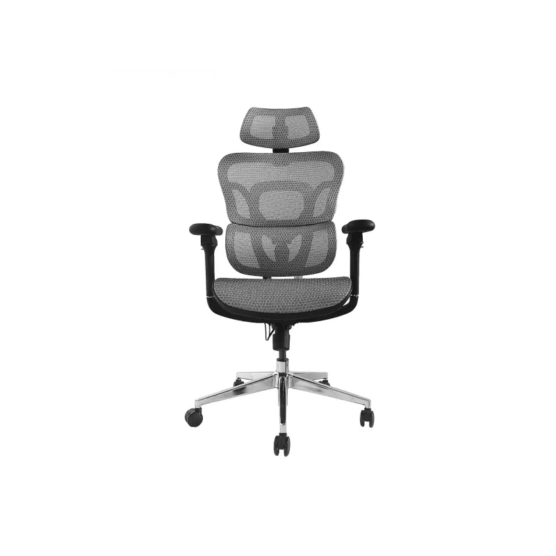 Equip Ergonominė Premium biuro kėdė su galvos atrama ir porankiais, pilka