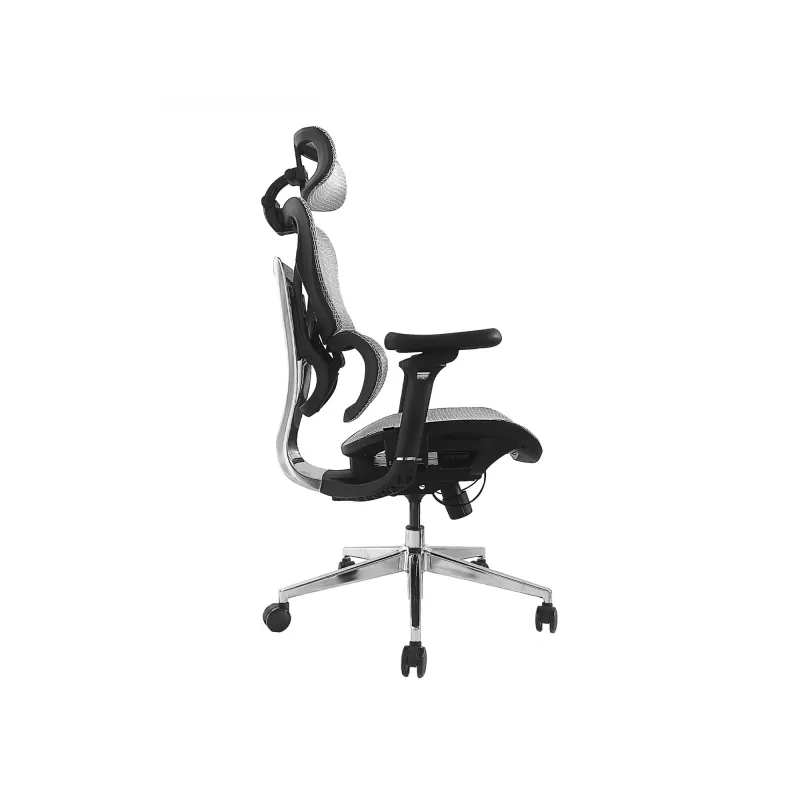 Equip Ergonominė Premium biuro kėdė su galvos atrama ir porankiais, pilka