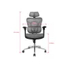 Equip Ergonominė Premium biuro kėdė su galvos atrama ir porankiais, pilka