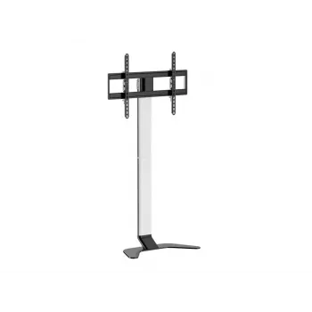 Grindinis TV stovas EQUIP 650614 37–86 colių ekranams, iki 45 kg, VESA 100x100–600x400, aukštis 900–1100 mm, pakreipimas -10° iki 5°, sidabrinis