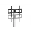 Grindinis TV stovas EQUIP 650614 37–86 colių ekranams, iki 45 kg, VESA 100x100–600x400, aukštis 900–1100 mm, pakreipimas -10° iki 5°, sidabrinis