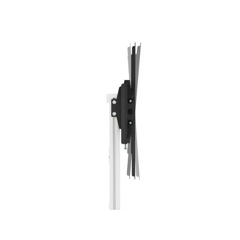 Grindinis TV stovas EQUIP 650614 37–86 colių ekranams, iki 45 kg, VESA 100x100–600x400, aukštis 900–1100 mm, pakreipimas -10° iki 5°, sidabrinis