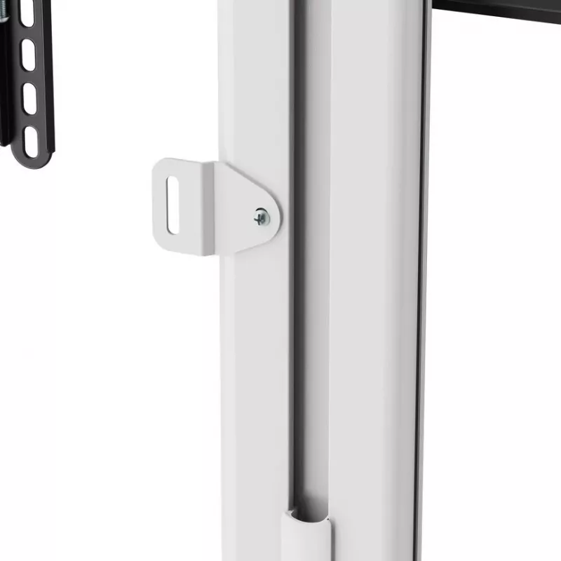 Grindinis TV stovas EQUIP 650614 37–86 colių ekranams, iki 45 kg, VESA 100x100–600x400, aukštis 900–1100 mm, pakreipimas -10° iki 5°, sidabrinis