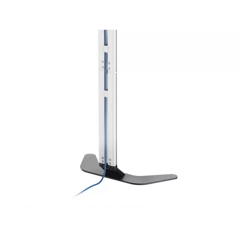 Grindinis TV stovas EQUIP 650614 37–86 colių ekranams, iki 45 kg, VESA 100x100–600x400, aukštis 900–1100 mm, pakreipimas -10° iki 5°, sidabrinis
