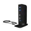 ICY BOX IB-DK2252AC stotelė su USB 3.2 Gen 1 (3.1 Gen 1) Type-C, juoda