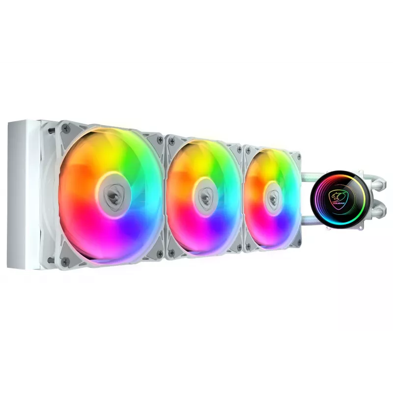 COUGAR vandens aušinimas CPU, Poseidon Elite 360, ARGB, Baltas, skystinis aušintuvas AIO, 12 cm, 500 RPM, 2200 RPM, Baltas