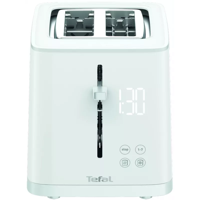 Skrudintuvas Tefal Sense TT6931 — 2 griežinėliai, 850 W, baltas, 7 skrudinimo lygiai, LED ekranas